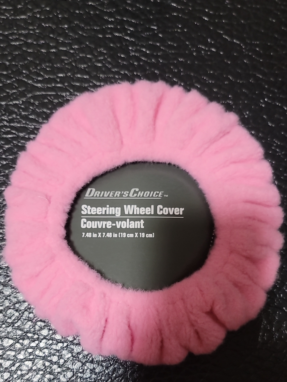 Driver's Choice Pink Fuzzy Steering Wheel Cover